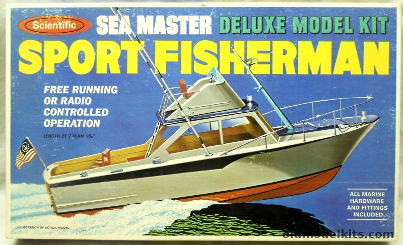 Scientific Sea Master Sport Fisherman Deluxe - 27 Inches Long for Static Display or R/C Operation, 179-2695 plastic model kit
